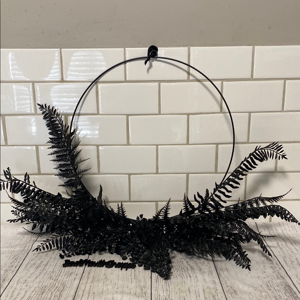 Target Threshold All Black Minimalistic Wreath Decor